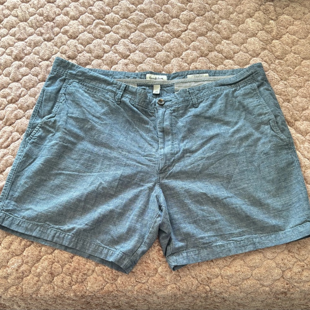 Goodfellow & Co Blue Flat Front Shorts